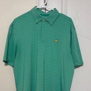 Masters Classic Green Striped Polo Shirt